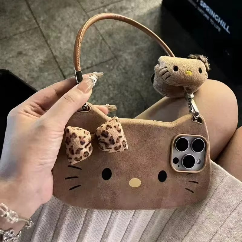 Cat Leopard Bow Phone Case